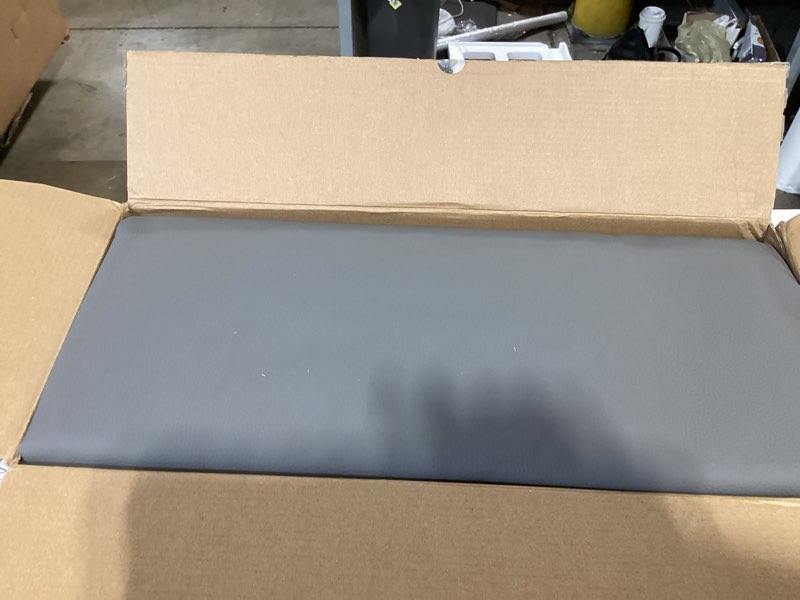 Condition photo showing As Is for vonabem outdoor waterproof dog bed washable, jumbo large crate pad 54 inch, xxxl wipeable leather pet beds with removable cover reversible, foam anti-slip kennel pads 53"x36" grey grey xxxl(53x36x4)