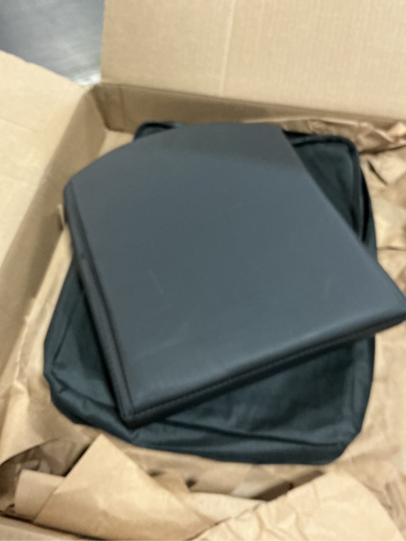 Condition photo showing As Is for upgrade xl portable toilet for adults, extra large portable travel floding toilet, camping tall toilets with lid for adults and kids compact potty for car,hiking,beach and camping black pocket