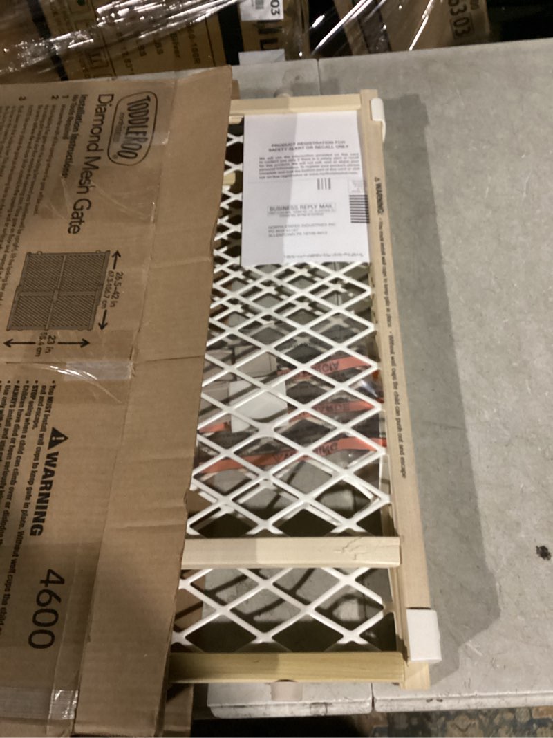 Condition photo showing Good Condition for mypet wire mesh pet gate 26.5"-42" wide, 23" tall