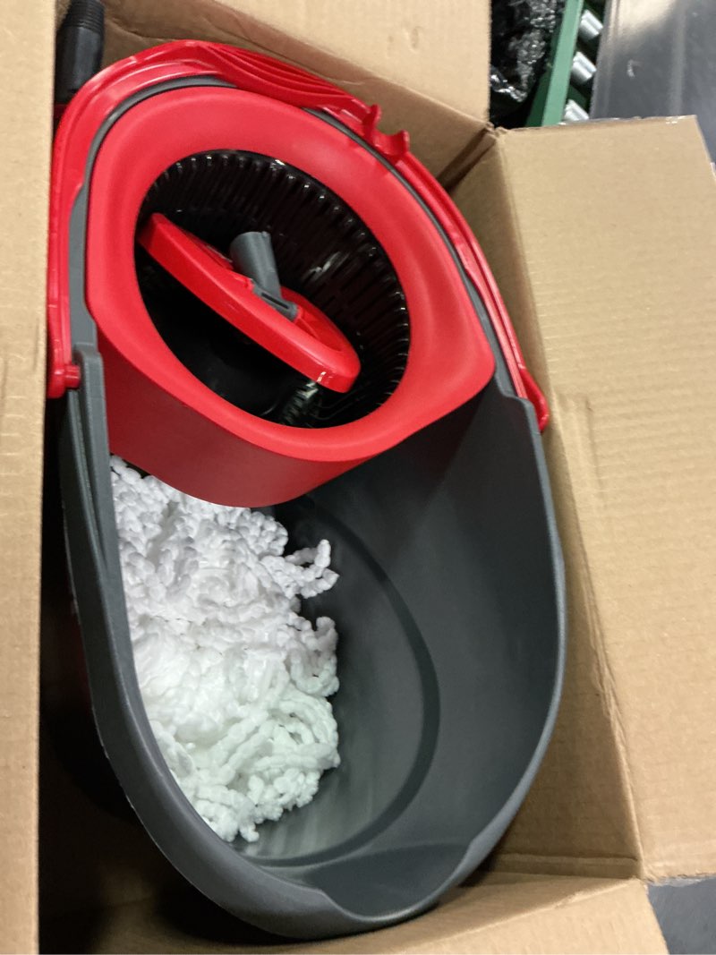 Condition photo showing Good Condition for O-Cedar EasyWring Microfiber Spin Mop, Bucket Floor Cleaning System, Red, Gray, Standard