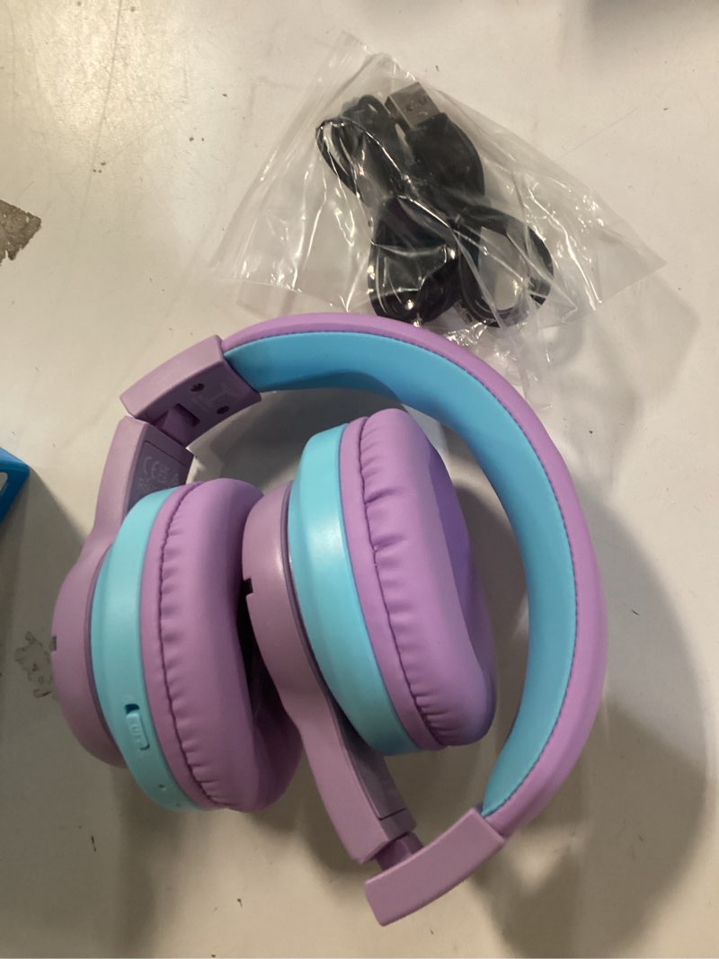Condition photo showing Good Condition for iClever HS19 Kids Headphones for School with Microphone, Safe Volume Limiter 85/94dB, Over-Ear Girls Boys Headphones for Kids with FunShare Foldable Wired for iPad/Travel (Purple)