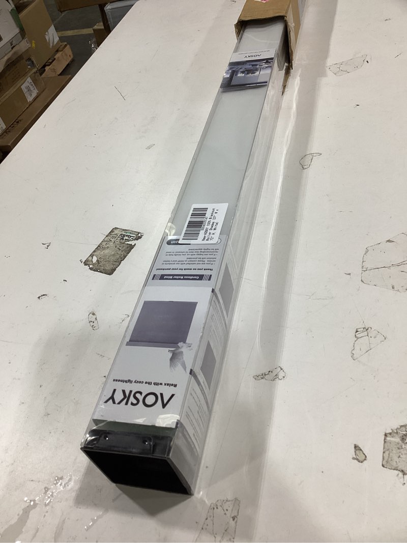 Condition photo showing New/Like New for aosky blackout roller shades cordless blinds for windows, free-stop shades with valance, thermal insulated fabric, uv protection, natural woven blinds for home and office (37" w x 72" h, white) white 37"w x 72"h