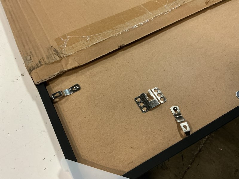 Condition photo showing As Is for upsimples 19.7x27.6 puzzle frame, display 18x24in with mat or 50x70cm without, wall hanging 1000 pieces puzzles frames, black, 1 pack black 19.7x27.6