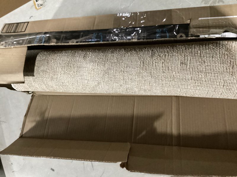 Condition photo showing Good Condition for Loloi Chris Loves Julia Palma Collection PLM-01 Ivory/Sand 3'-6" x 5'-6" Fringe Accent Rug Vintage Style Boho Living Room Bedroom Carpet Ivory / Sand 3'6" x 5'6" (Rectangular)