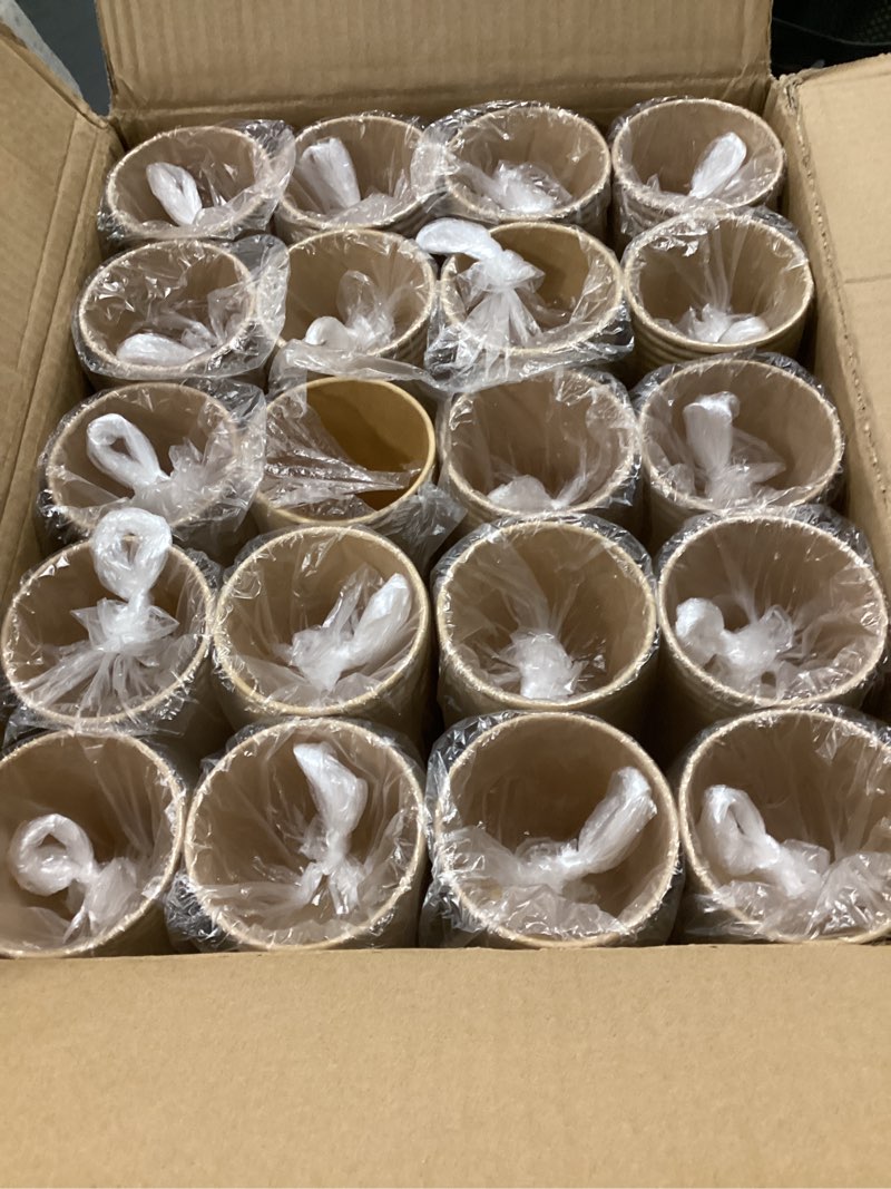 Condition photo showing Good Condition for Clawsoff 1000 Pack 8 oz Paper Cups, Brown Kraft Disposable Paper Coffee Cups, Unbleached Paper Cups 
