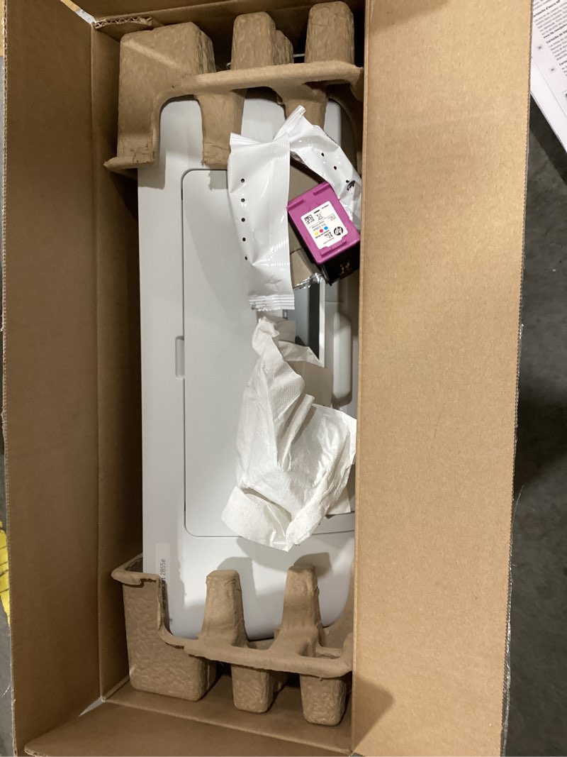 Condition photo showing Good Condition for hp deskjet 2855e wireless all-in-one color inkjet printer, scanner, copier, best-for-home, 3 month instant ink trial included. this printer is only 2.4 ghz capable. (588s5a)