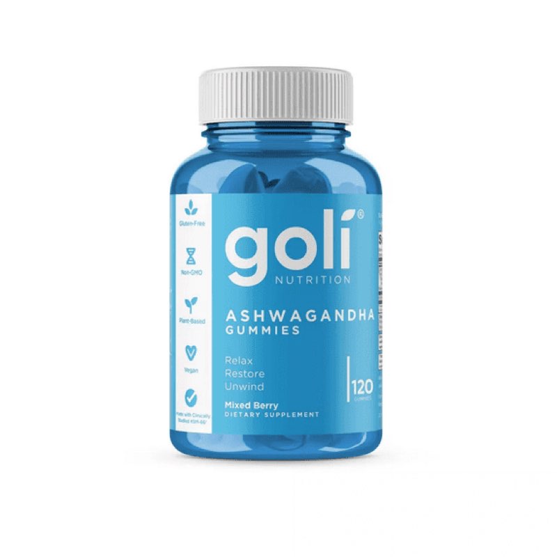 (exp 02/2028)goli ashwagandha & vitamin d gummy 120 count - relax. restore. unwind. (mixed berry, ksm-66, vegan, 2 packs