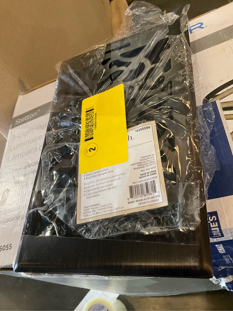 allen + roth 6-in x 10-in maximum airflow steel oil-rubbed bronze savannah design floor