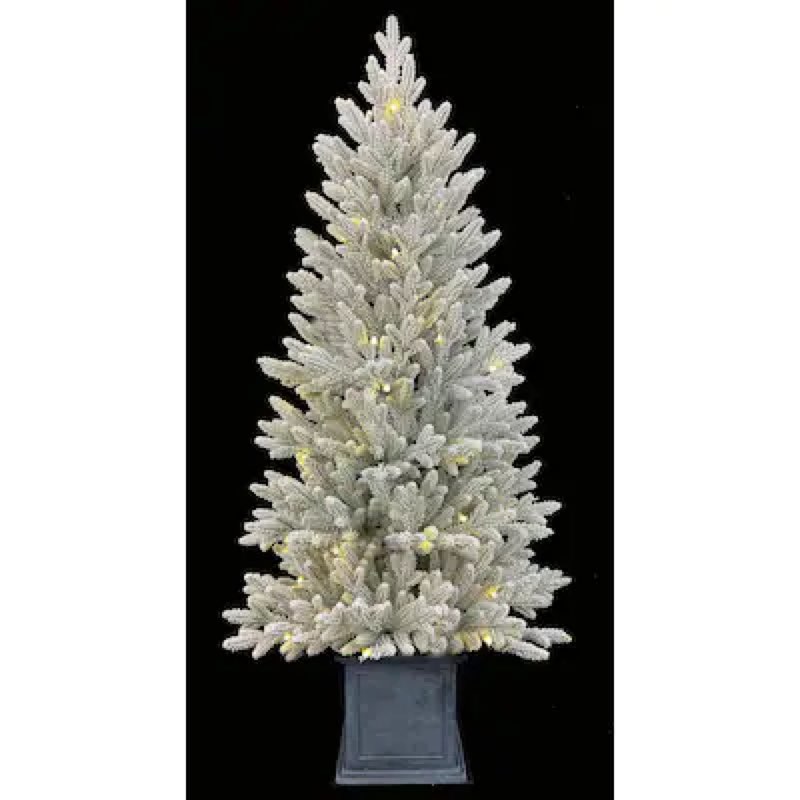 holiday living 48-in tree pre-lit led white electrical outlet figurine