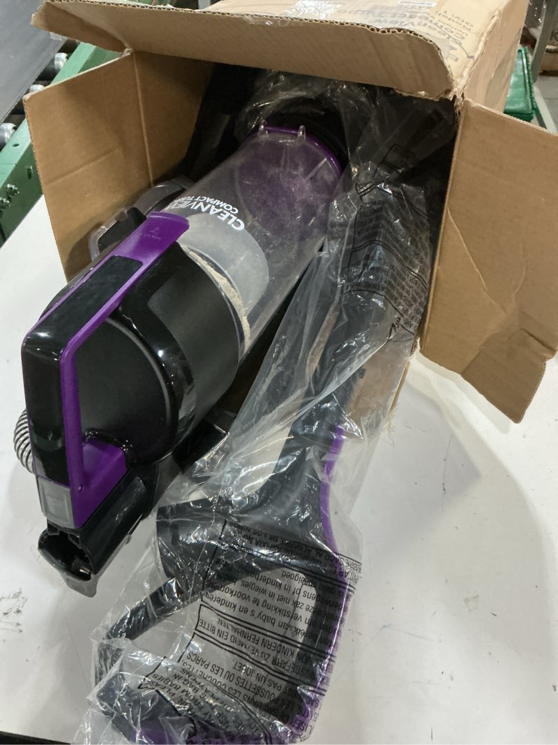 Condition photo showing As Is for bissell cleanview compact turbo upright vacuum with quick release wand, full size power, compact size for apartments & dorms, 3437f