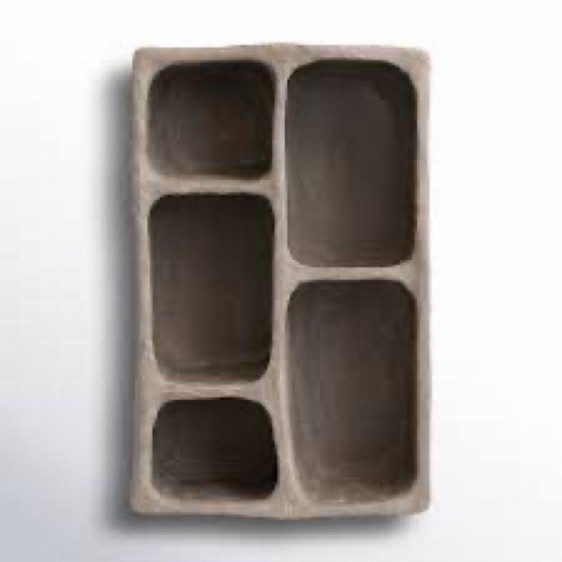 amora 5 piece paper mache accent shelf incomplete 