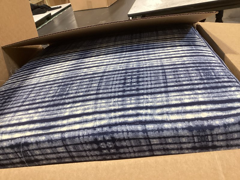 Condition photo showing Good Condition for arden outdoor deep seat cushion set, 24 in x 24 in, weather-proof, rain-proof, fade resistant patio cushion for chair, sofa, and couch blue shibori stripe polyfill blue shibori stripe 1 pack