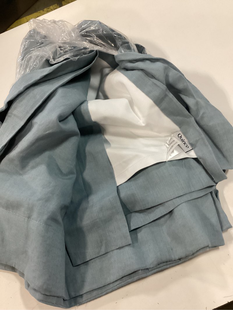 Condition photo showing Good Condition for european linen true blackout curtain - single panel, 48x96, chambray