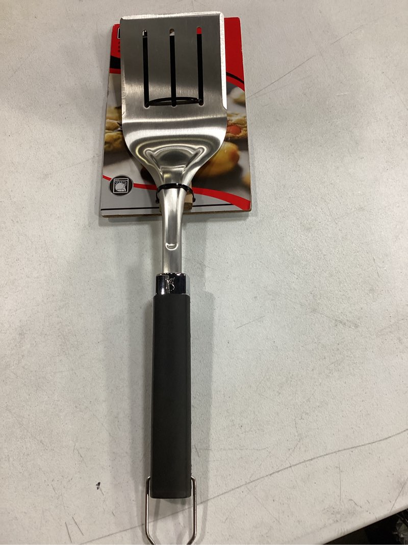 Condition photo showing Good Condition for weber precision grill spatula, silver – stainless steel bbq spatula with 3?sided beveled edge, non?slip soft?touch handle, hanging loop, dishwasher safe - grill accessory