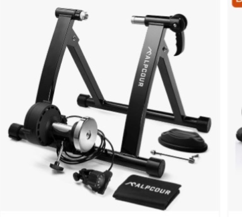 bike trainer, magnetic bicycle stationary stand for indoor exercise riding, 26-29" & 700c wheels, qu
