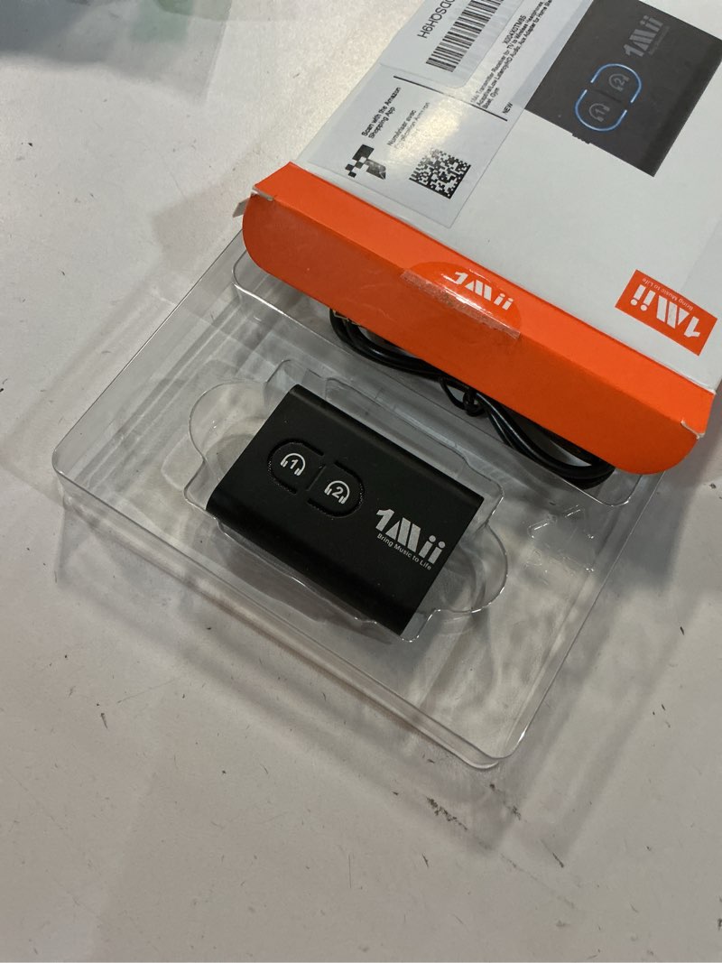 Condition photo showing Good Condition for 1mii bluetooth 5.3 transmitter receiver for tv to wireless headphones, dual link aptx adaptive/low latency/hd audio, aux bluetooth audio receiver adapter for home stereo, airplane, boat, gym black