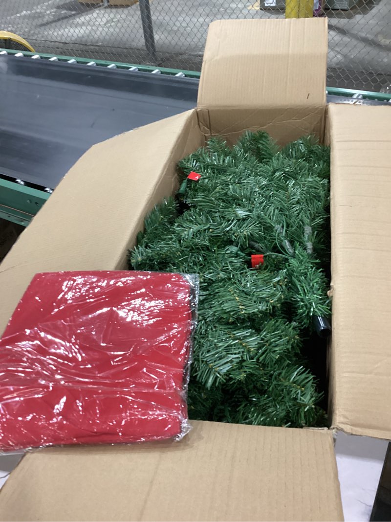 Condition photo showing New/Like New for Syhood 6ft Bendable Christmas Tree Pre-Lit Whimsical Christmas Bent Top Artificial Xmas Tree with LED Lights Ornament Bag, Green