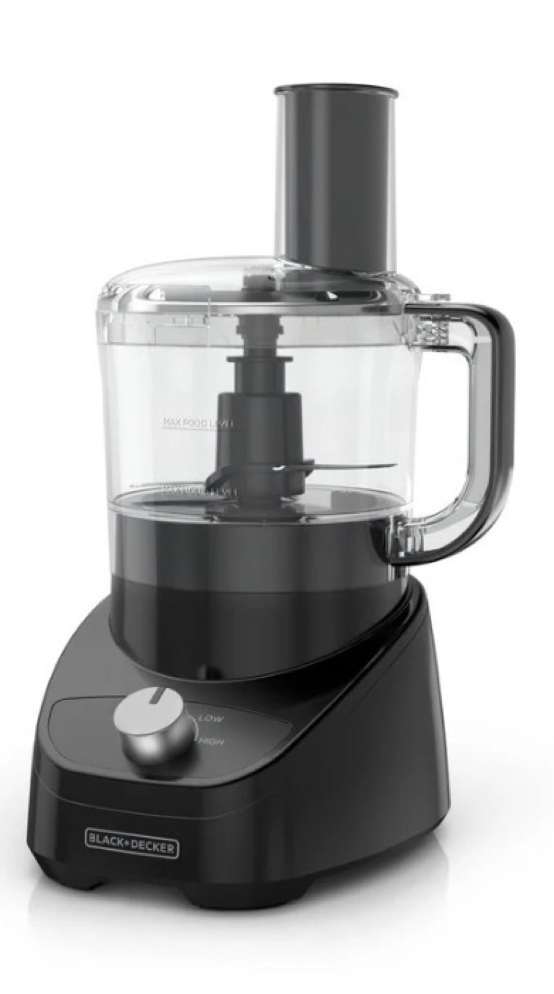 Black+Decker 3-in-1 Easy Assembly 8-Cup Food Processor, Black, FP4150B