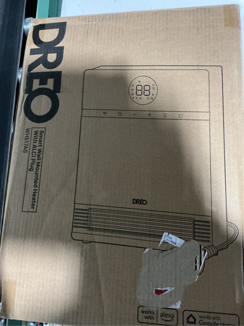 Condition photo showing Good Condition for dreo smart wall heater for bathroom, ip24 electric space heater with alci plug for indoor use, 30° oscillation, adjustable thermostat, remote control, works with alexa, 24h timer, easy-mounted heater white alci plug