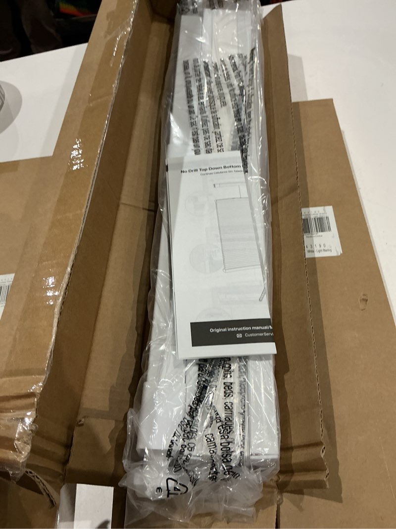 Condition photo showing Good Condition for allen + roth 22.5-in x 64-in white light filtering cordless cellular shade