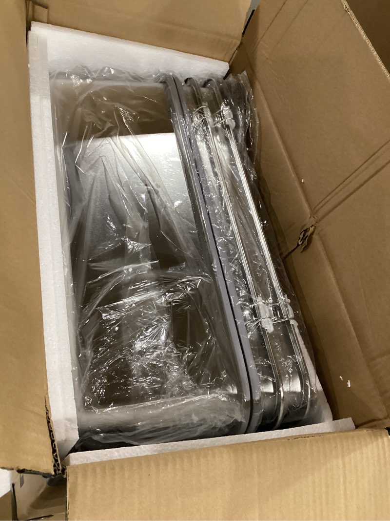 Condition photo showing Good Condition for 2 pack xxl all stainless steel litter box lid 30l enclosed 16" tall walls leak proof seal nonstick splash guard top removable cover system large multi cats scoop mat extra large metal cat litter box