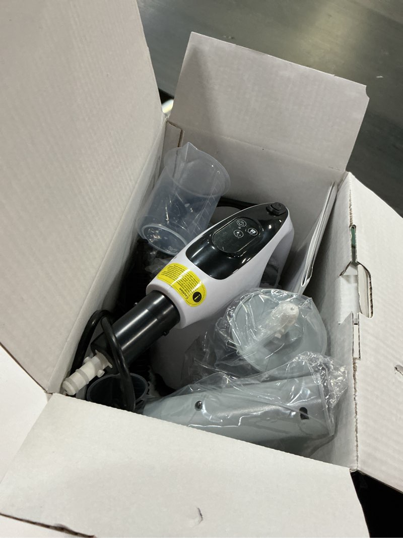 Condition photo showing New/Like New for ticyack handheld steam cleaner, 15s rapid heating, 3 adjustable modes, 14 cleaning kits, steam cleaner for home, kitchen, bathroom, car(white)
