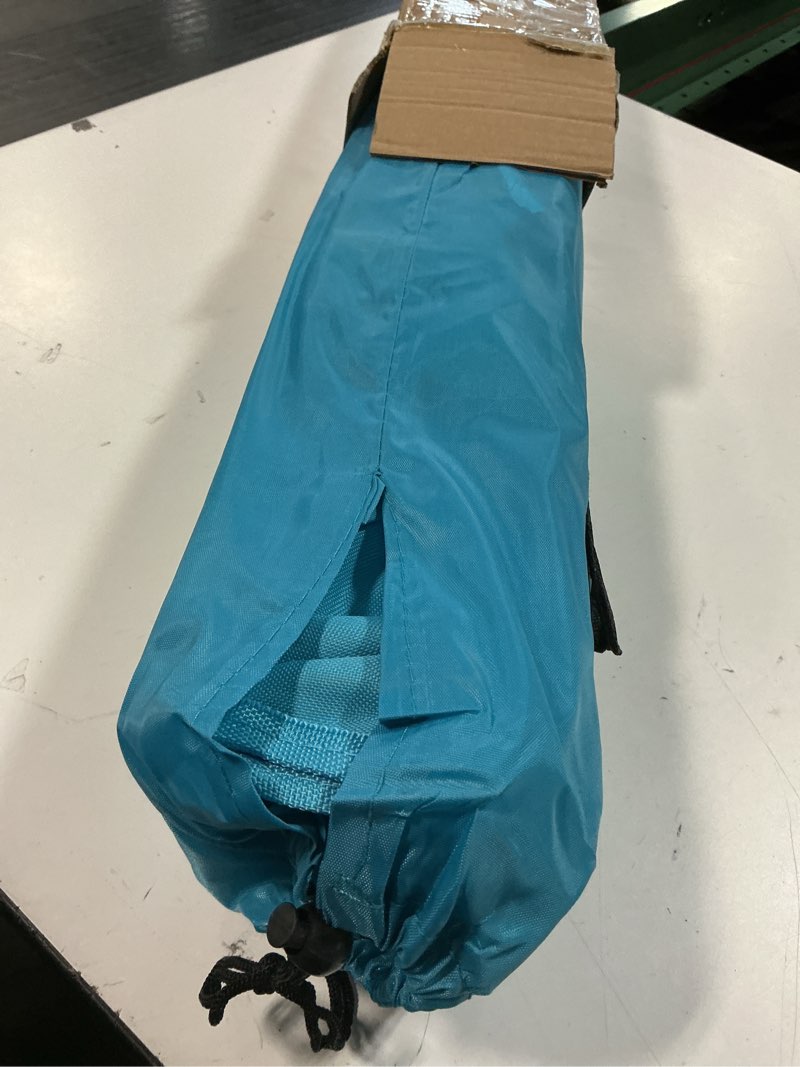 Condition photo showing Good Condition for folding camping chair with cup holder & side storage bag 300lbs capacity lightweight high back portable for beach, picnic, sport, blue 20.5"d x 20.5"w x 33.8"h blue 1