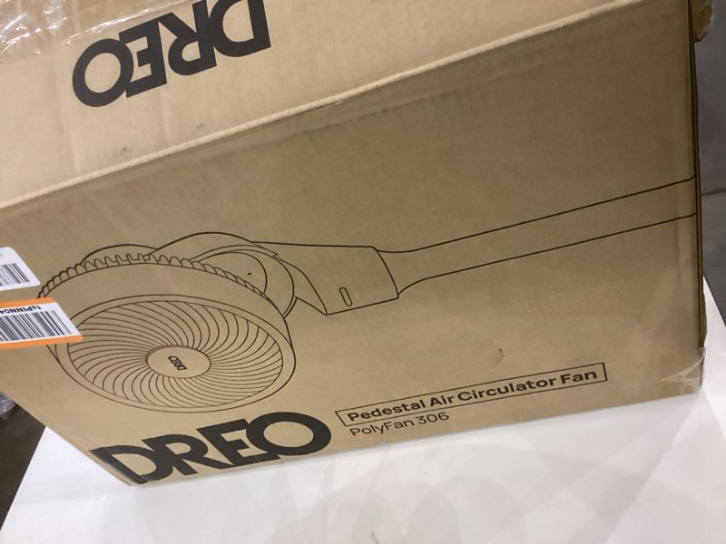 Condition photo showing Good Condition for Dreo Fan for Bedroom, 80° Oscillating Standing Fan, 25dB Quiet, 80ft Pedestal Fans for Home Office, 90° Manual Vertical, 3 Speeds, Remote, 34-41" Adjustable Height, Air Circulator Black