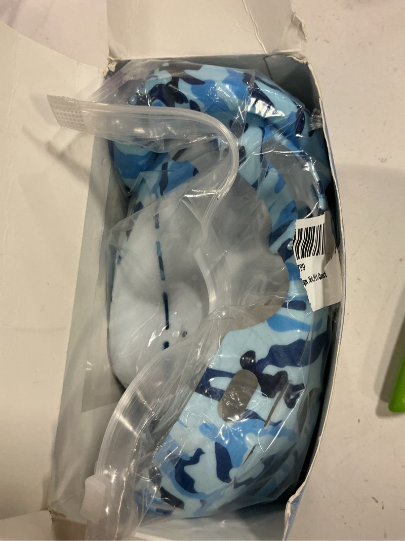 Condition photo showing New/Like New for silicone cover set compatible with meta/oculus quest 3 accessories, controller grips, vr shell cover, facial interface cover, protective lens cover, tempered glass lens caps, not fit quest 3s camouflage blue