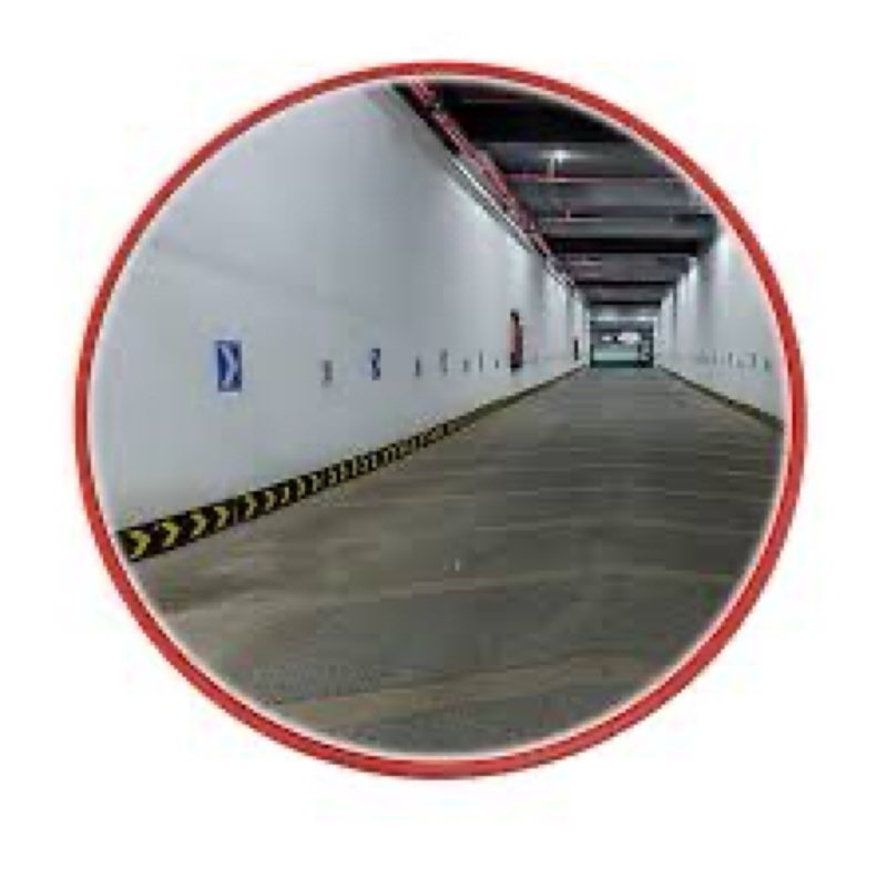 30" convex wall mirror