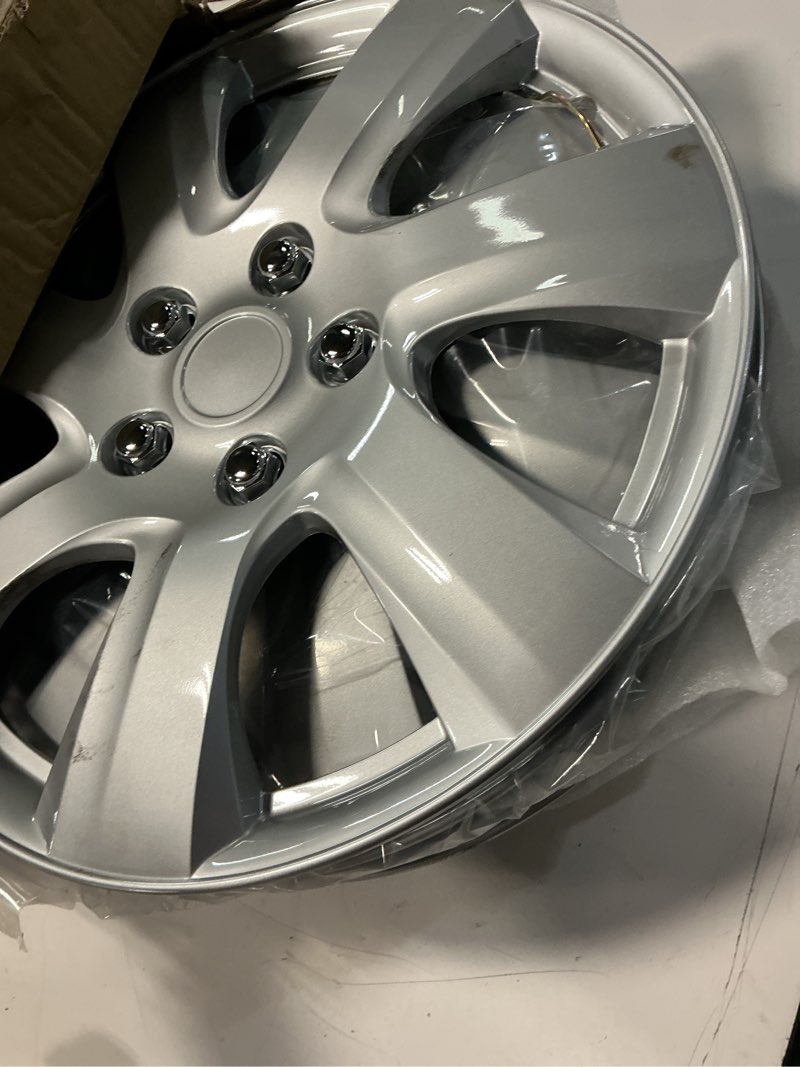 Condition photo showing Good Condition for bdk hk993 silver 15" hubcaps wheel covers for toyota corolla (15 inch) – four (4) pieces corrosion-free & sturdy – full heat & impact resistant grade – oem replacement, 4 pack 15" 6-spoke corolla replica