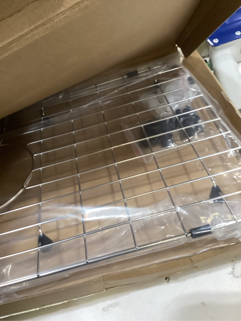 Condition photo showing Good Condition for Serene Valley 25-1/8" x 12-7/8" Sink Grid, Centered Drain with Corner Radius 1-1/2", NLW2513C