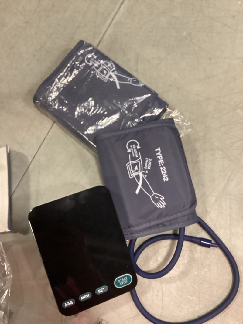 Condition photo showing New/Like New for blood pressure monitors for home use, automatic upper arm blood pressure monitor with dual-size bp machine cuffs (9–17" & 13–21"), large led backlit display with 3x199 reading memory white