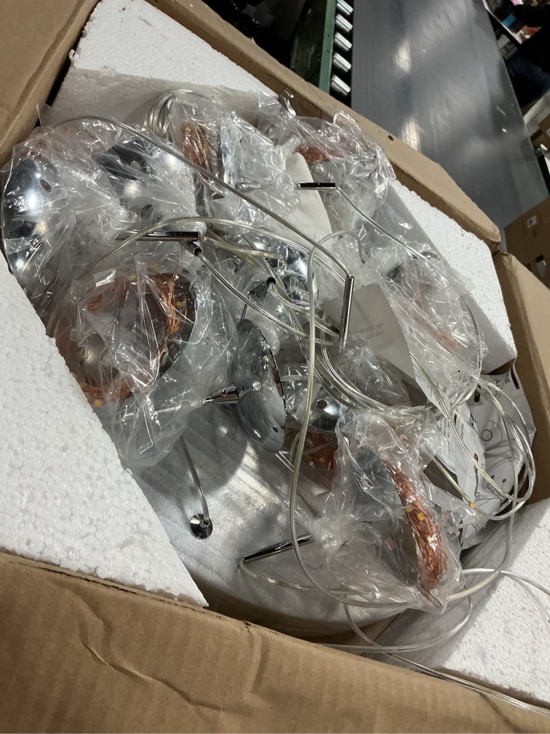 Condition photo showing Good Condition for 10-Light LED Staircase Chandelier Crystal Ceiling Lights Large Chandeliers for High Ceilings, Entryway Modern Lighting Fixture Villas and Stairs, Adjustable Length 16" W x79H?50W Yellow 10 Lights