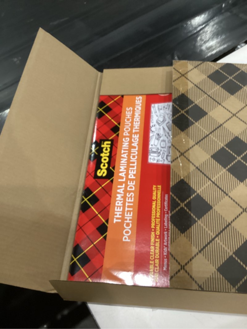 Condition photo showing New/Like New for Scotch Thermal Laminating Pouches, Legal Size 11 x 17 Inches, 25 Pack Laminating Sheets, 3 Mil, Education Supplies & Craft Supplies, For Use With Thermal Laminators