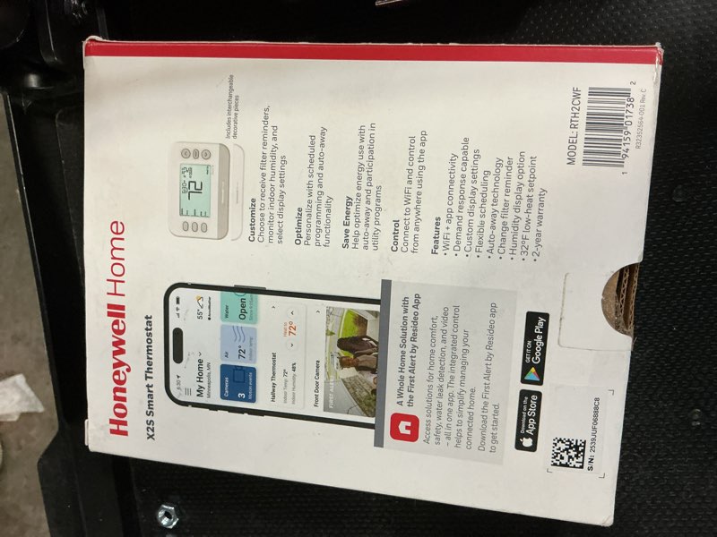 Condition photo showing Good Condition for honeywell home x2s smart built in wifi heating and cooling push button smart-enabled programmable th