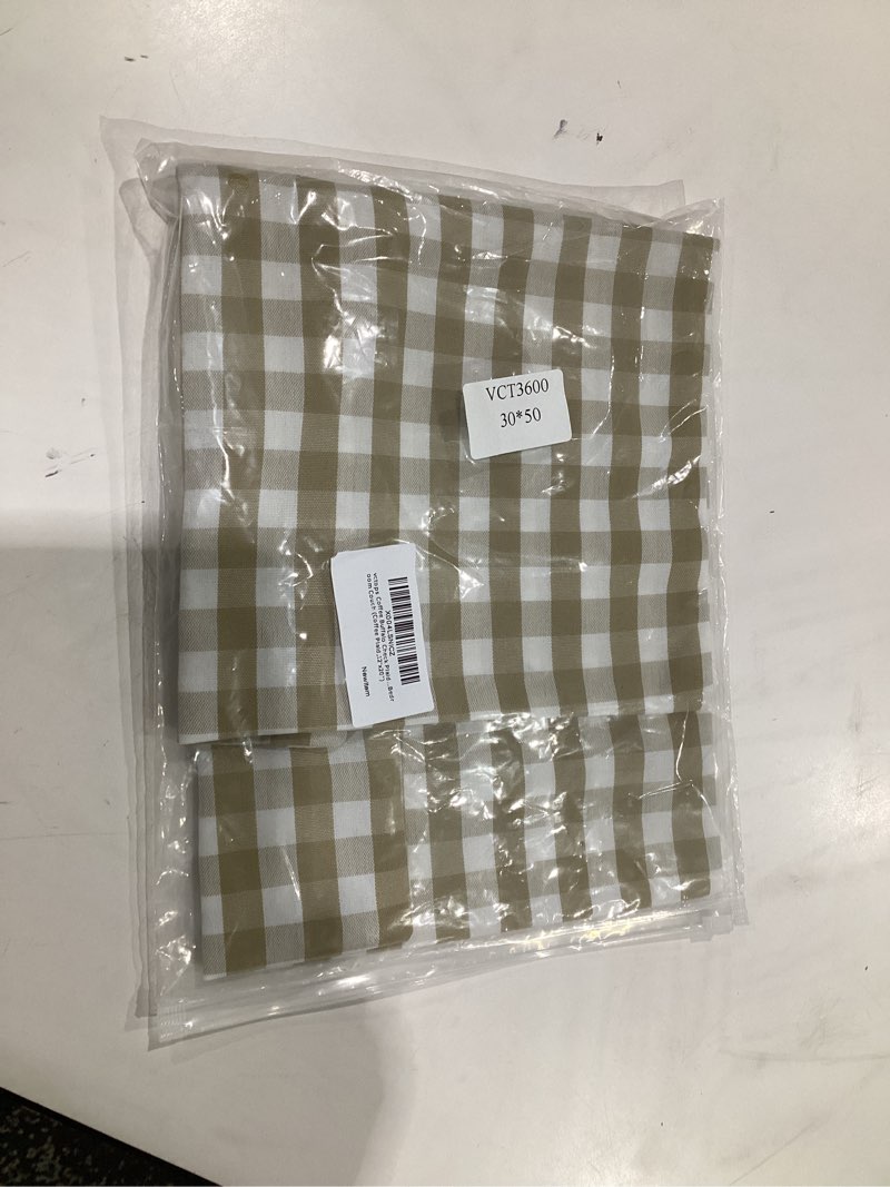 Condition photo showing New/Like New for vctops Coffee Buffalo Check Plaid Decorative Throw Pillow Covers 12x20 Inch Farmhouse Gingham Lumbar Cushion Cover Pillowcase for Sofa Bedroom Couch (Coffee Plaid,12"x20") 12" x 20" Coffee Plaid