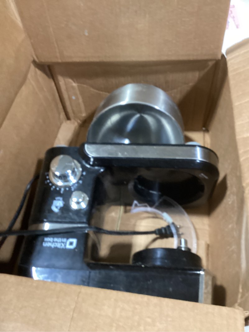 Condition photo showing As Is for Kitchen in the box Stand Mixer,3.2Qt Small Electric Food Mixer,6 Speeds Portable Lightweight Kitchen Mixer for Daily Use with Egg Whisk,Dough Hook,Flat Beater (Black)