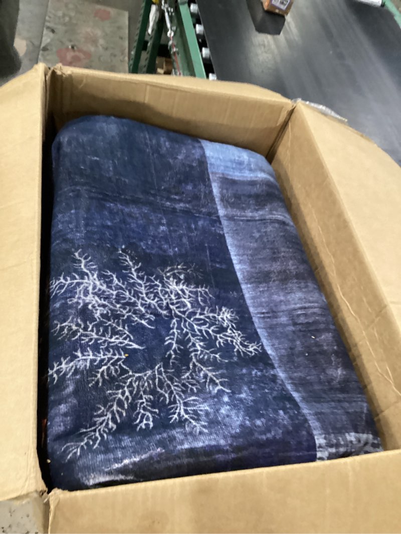 area rug machine washable blue x-large 
