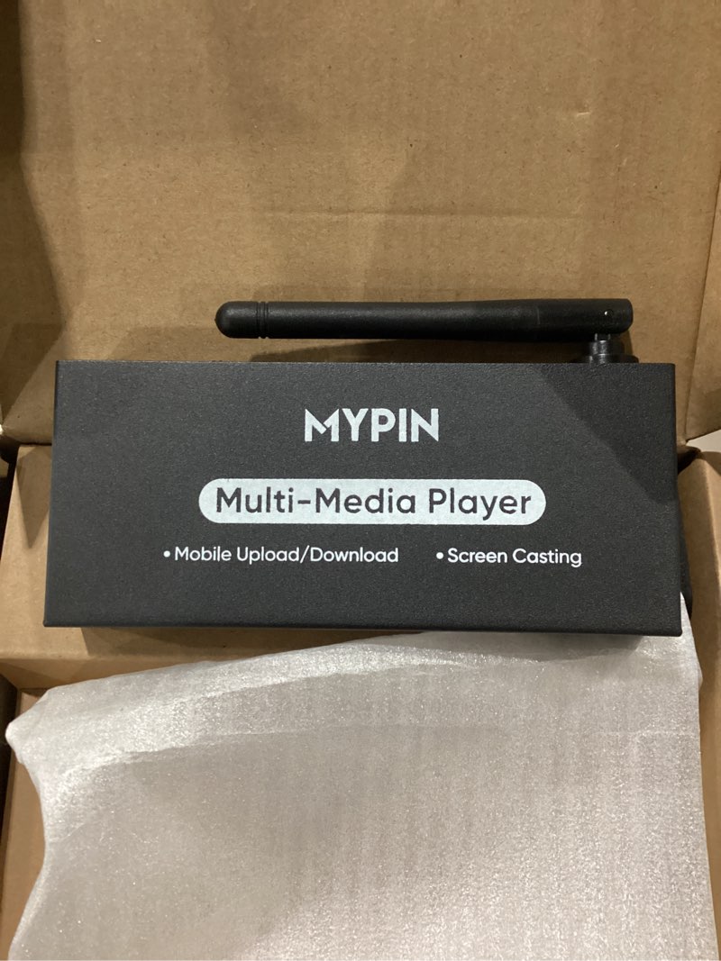 Condition photo showing New/Like New for advertising media player usb video player for digital signage or tv, wireless display adapter with screen mirroring, screen rotation, photo share function, looping and auto playback& easy setup