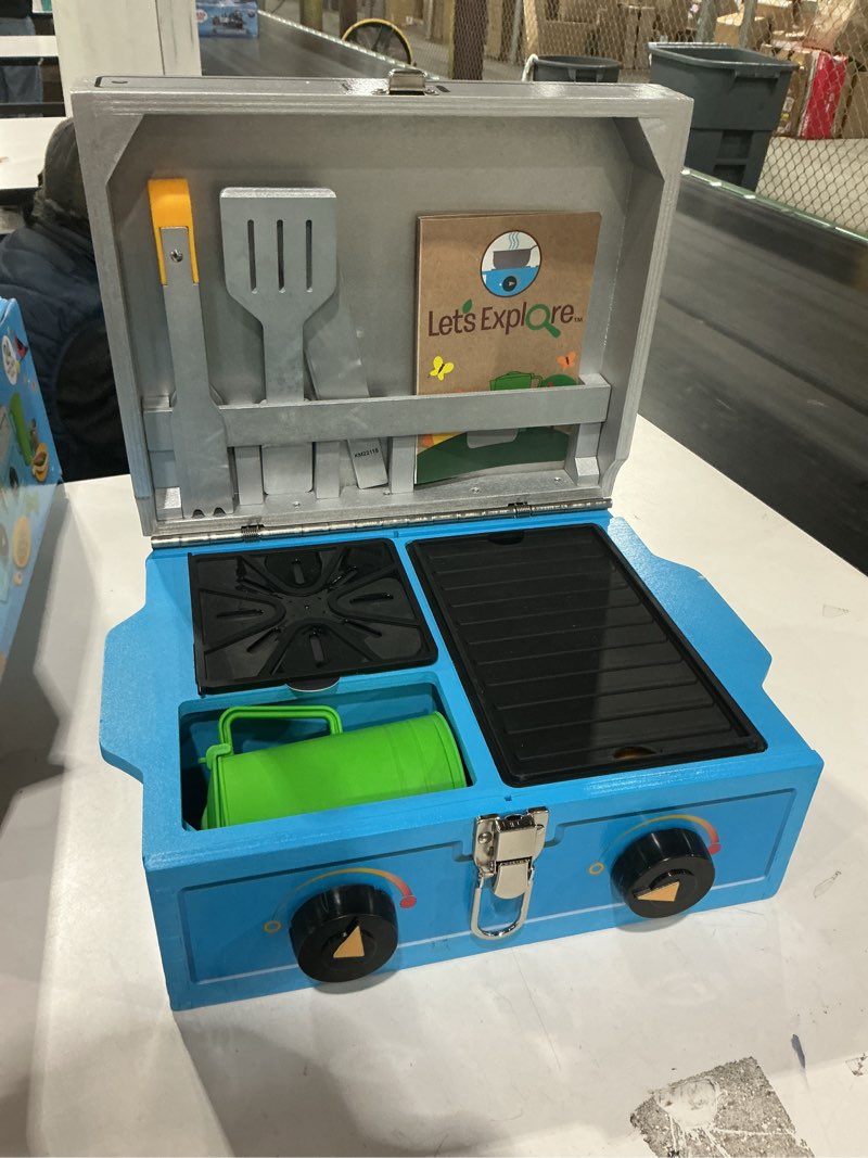 Condition photo showing Good Condition for Melissa & Doug Let’s Explore Camp Stove Play Set – 24 Pieces - FSC Certified