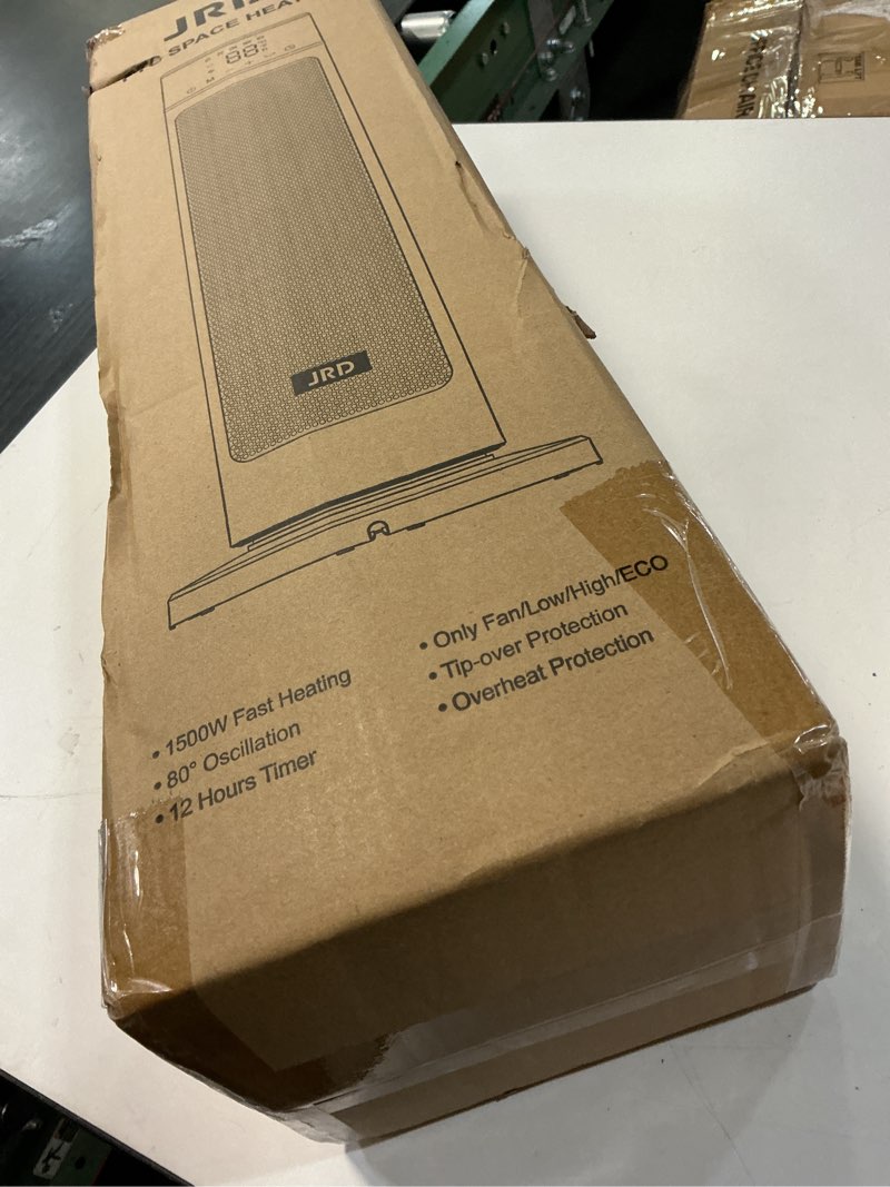 Condition photo showing New/Like New for JRD 24" Fast Heating Space Heater, Portable Electric Heater with Remote, Night Light, 80° Oscillation, 4 Mode, Overheat & Tip-Over Protection, Ceramic Heat for Bedroom Office Black