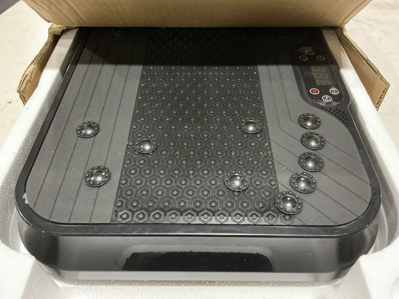 Condition photo showing Good Condition for vibration plate exercise machine for lymphatic drainage,power vibrate stand shake board 400 lbs capacity fitness platform with fitness resistance bands weight loss gifts for women men