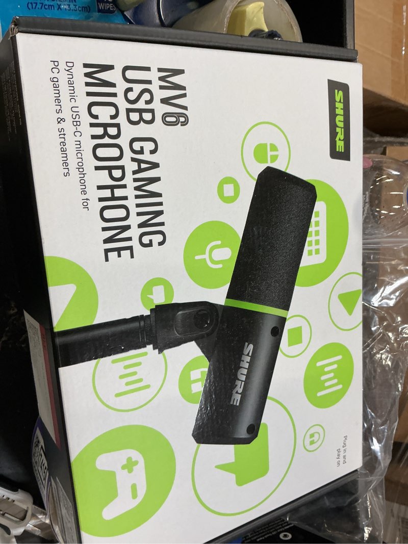 Condition photo showing Good Condition for shure mv6 gaming microphone, dynamic usb pc mic for video games & streaming - desktop stand, background noise cancellation, tap-to-mute & 3.5mm output for real-time headphone monitoring
