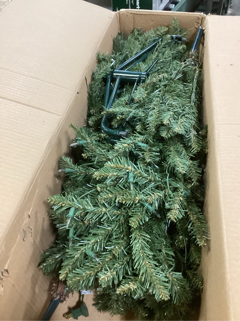 Condition photo showing Good Condition for Puleo International 6.5ft Pre-Lit Slim Fraser Fir Christmas Tree with 250 Clear Lights, 826 Realistic Dense Branch Tips, Easy Setup Artificial Trees with Sturdy Metal Stand 6.5' Pencil Fraser Fir with 250 Clear Lights