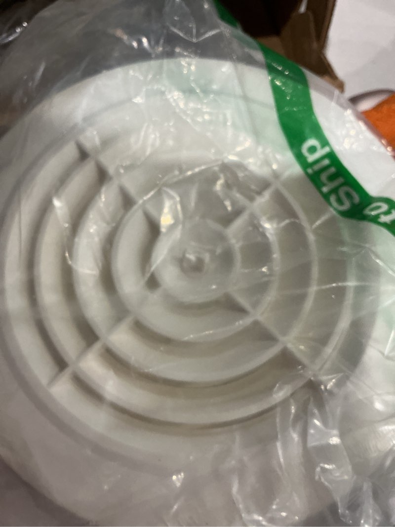 Condition photo showing Good Condition for hg power 6 inch soffit vent?round air vent cover with louver, abs adjustable ceiling vent covers for living room, bathroom, kitchen, greenhouse, ventilation system, white - opening size 5.75"