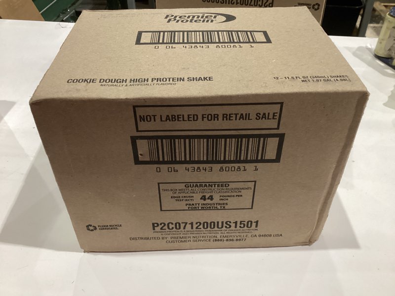 Condition photo showing New/Like New for Premier Protein Shake, Cookie Dough, 30g Protein, No Added Sugar, 24 Vitamins & Minerals to Support Immune Health, 11.5 fl oz, 12 Pack (Packaging May Vary) Cookie Dough 11.5 Fl Oz (Pack of 12)