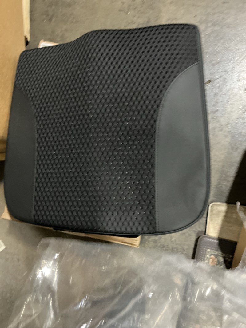 Condition photo showing Good Condition for kingphenix car seat cushion – memory foam pad for driving comfort – boosts height and relieves coccyx & lower back pain – car, truck, office chair (leather & 4d mesh black)