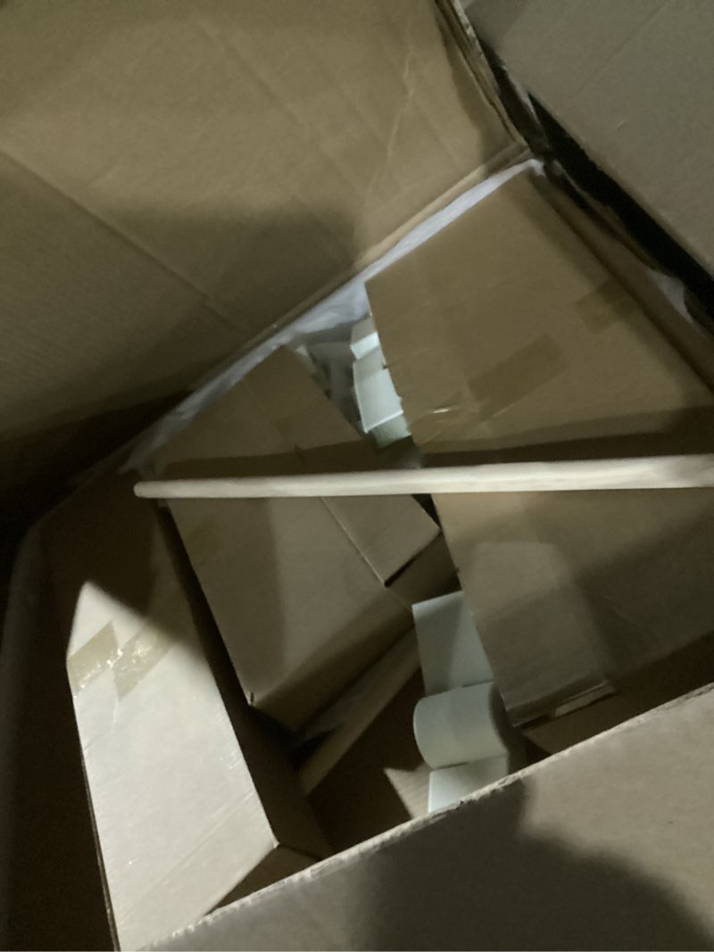 Condition photo showing As Is for Foldable Wooden Playpen - Adjustable Wood Baby Play Yard, Indoor Large Safety Fence for Babies and Toddlers - Easy Assembly, 45 x 45 x 24 inches, Rainbow Dream