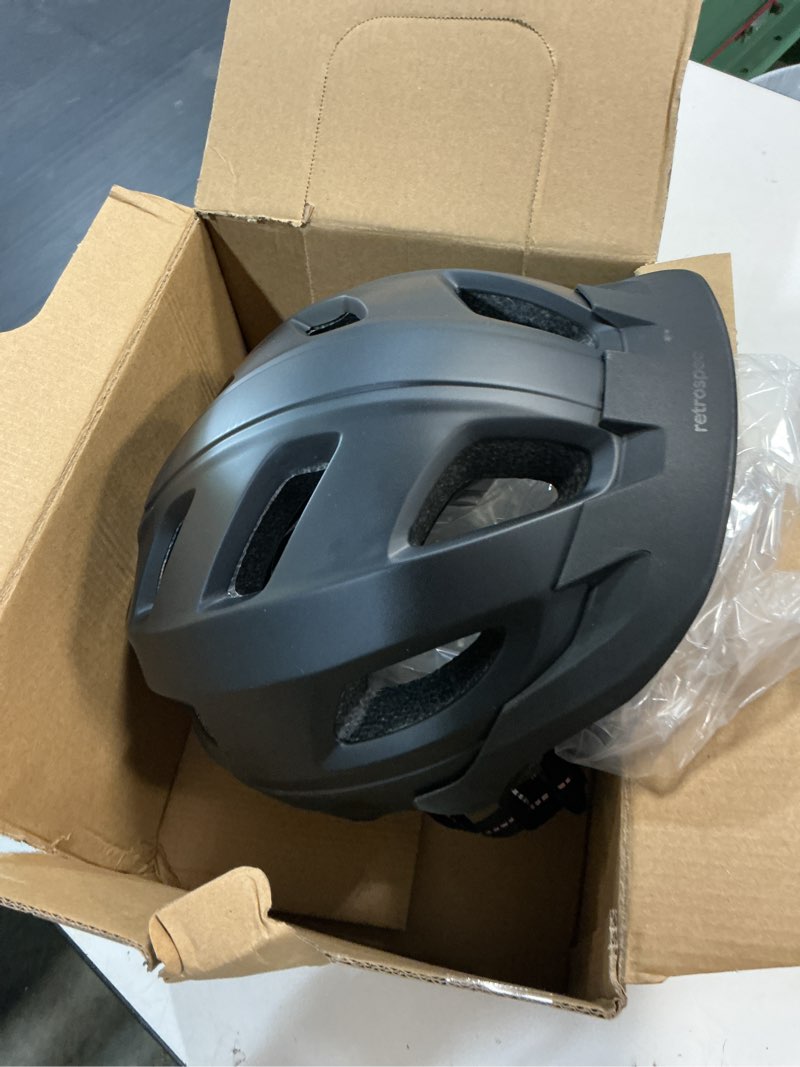 Condition photo showing Good Condition for retrospec lennon adult bike helmet with led safety light adjustable dial & removable visor - adjustable bicycle cycling helmet for men & women matte black one size helmet